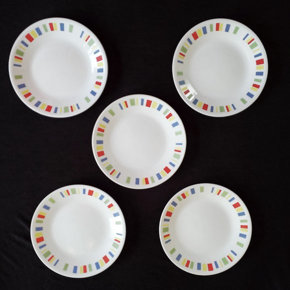 Corelle Memphis Sandwich/Salad/Dessert Plates Set of 5 - Picture 1 of 2